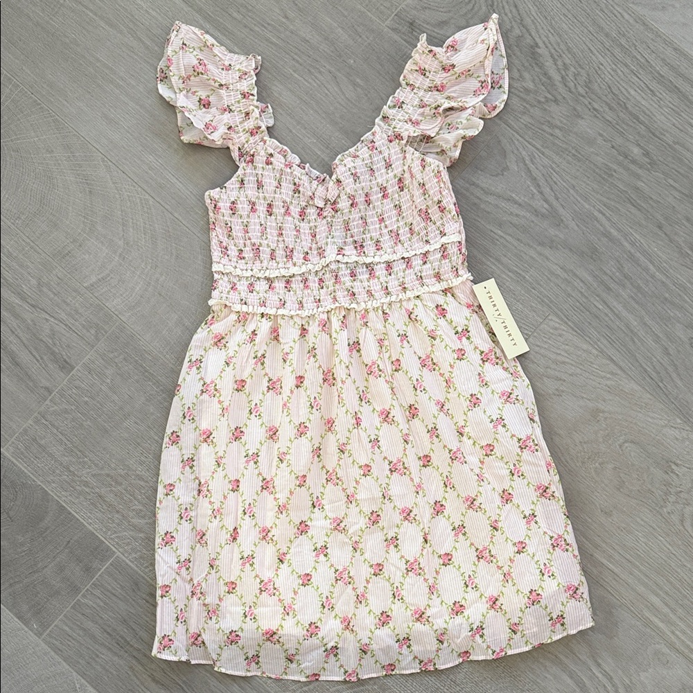 NWT Thirty/Thrity Floral Ruffle Sleeve Dress